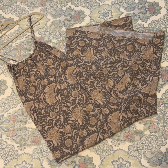 VINCE Floral Maxi Silk Slip Dress in Natural - Picture 11 of 13